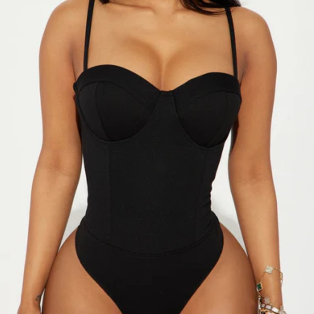 Fashion Nova Lust Over You Black Bodysuit